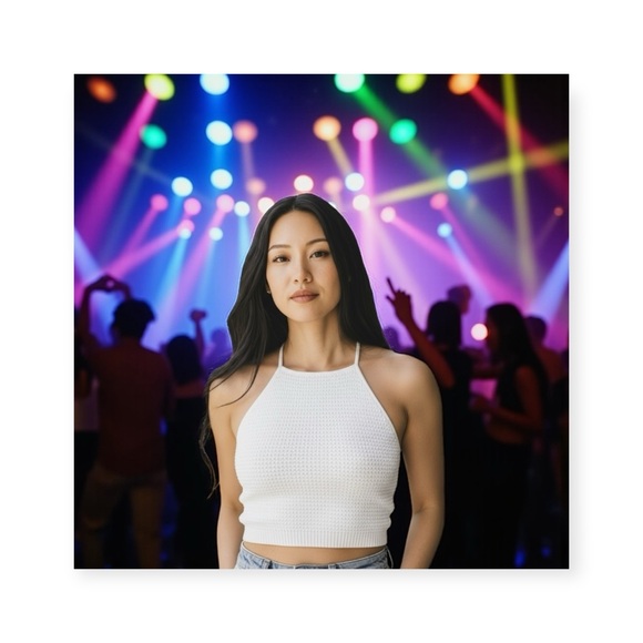 new LF One Way ✌︎︎ Festival Crochet Halter Spaghetti Strap Crop Top ✌︎︎ White 8 - Picture 1 of 15